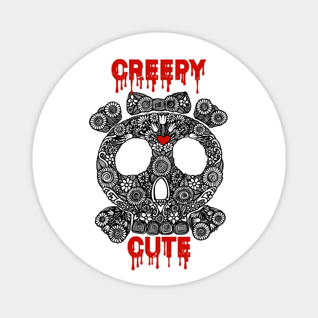 Creepy Cute Magnet by OfficeInk